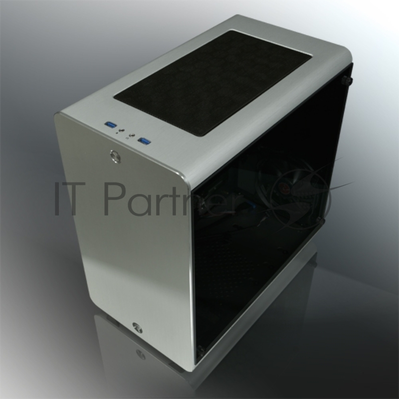Корпус Raijintek THETIS SILVER WINDOW 0R200054, Aluminum, ATX/MICRO ATX/MINI ITX, USB3.0x2, HD Audiox1