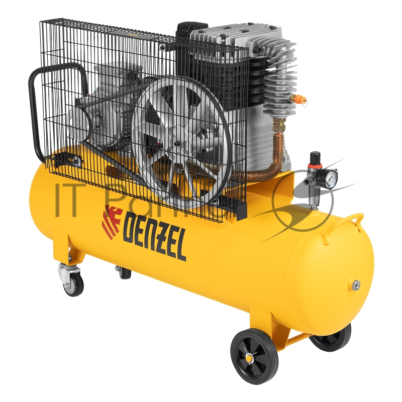 Компрессор воздушный рем. привод BCI4000-T/100, 4,0 кВт, 100 литров, 690 л/мин// Denzel