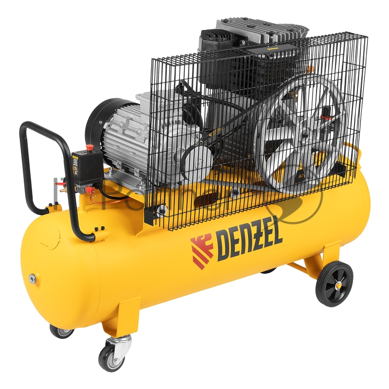 Компрессор воздушный рем. привод BCI4000-T/100, 4,0 кВт, 100 литров, 690 л/мин// Denzel