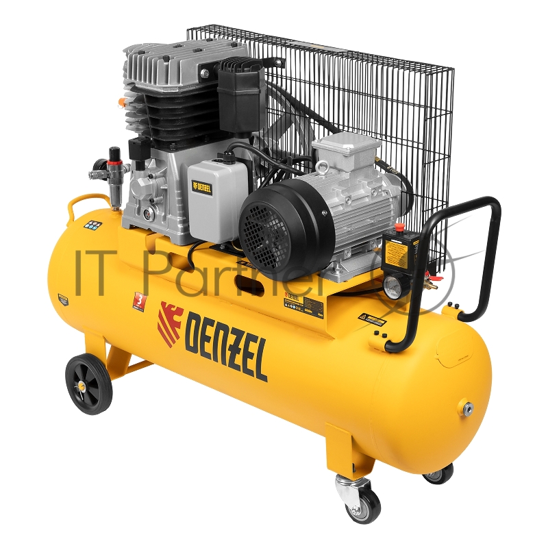 Компрессор воздушный рем. привод BCI4000-T/100, 4,0 кВт, 100 литров, 690 л/мин// Denzel