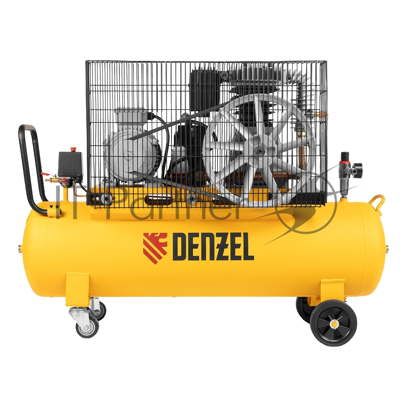 Компрессор воздушный рем. привод BCI4000-T/100, 4,0 кВт, 100 литров, 690 л/мин// Denzel