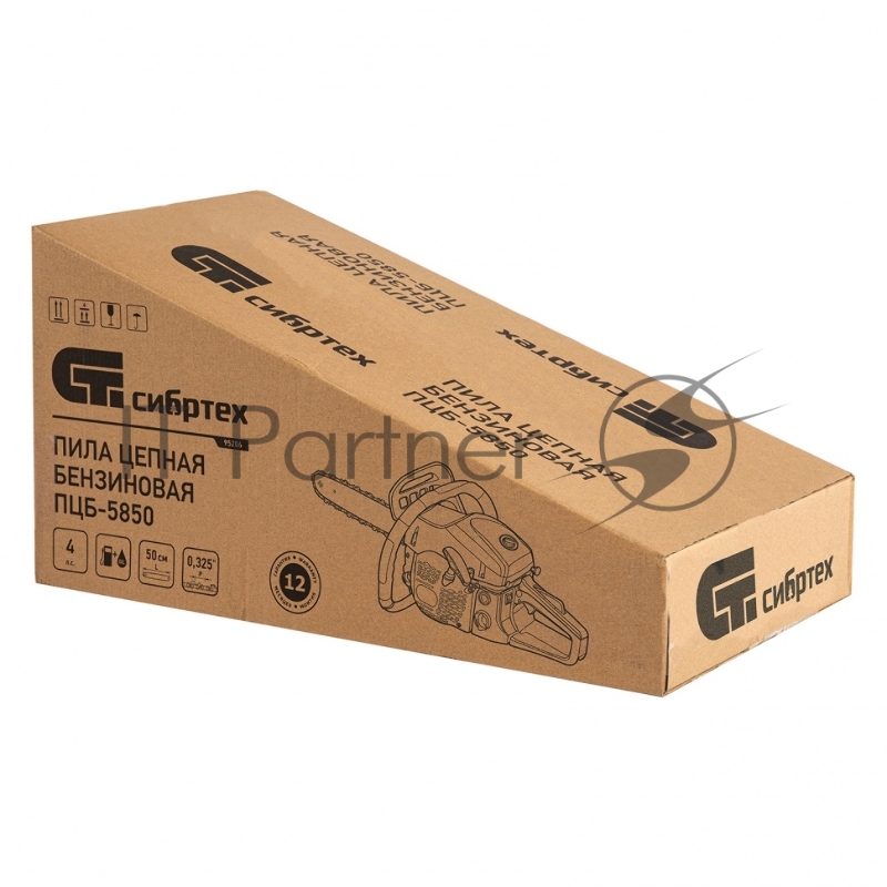 Пила цепная бензиновая ПЦБ-5850,шина 50 см, 58 см3, 4,0 л.с., шаг 0,325, паз 1,5 мм, 76 зв// Сибртех