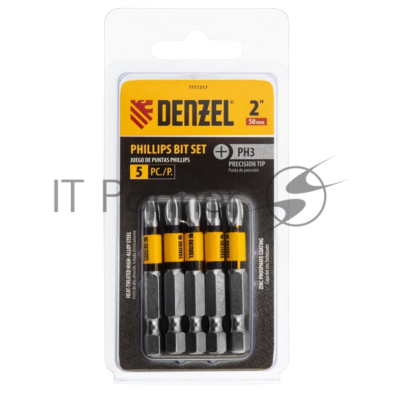 Набор бит, PH3x2, 5 шт.// Denzel