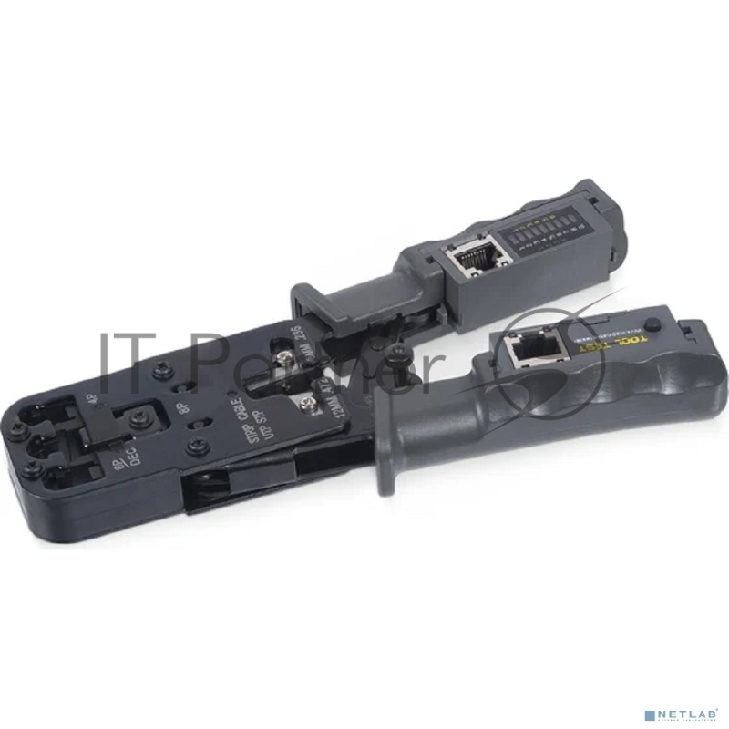 Инструмент для обжима проводников Cabeus, RJ-45, RJ-12, RJ-11, с тестером, 3 в 1, (HT-2010NT (HT-022))