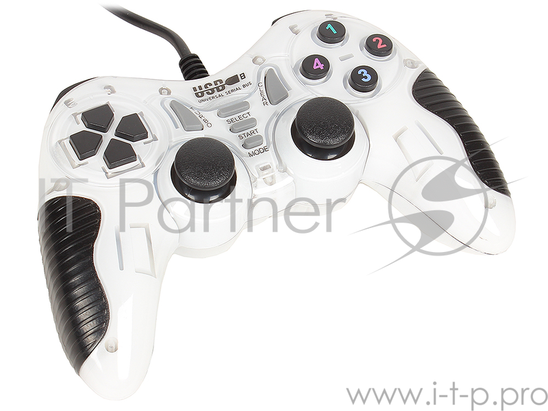 Геймпад 3Cott Single GP-06,14 кнопок, 2 вибро мотора, USB,белый