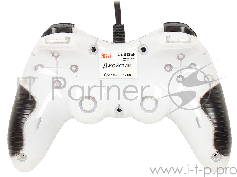 Геймпад 3Cott Single GP-06,14 кнопок, 2 вибро мотора, USB,белый