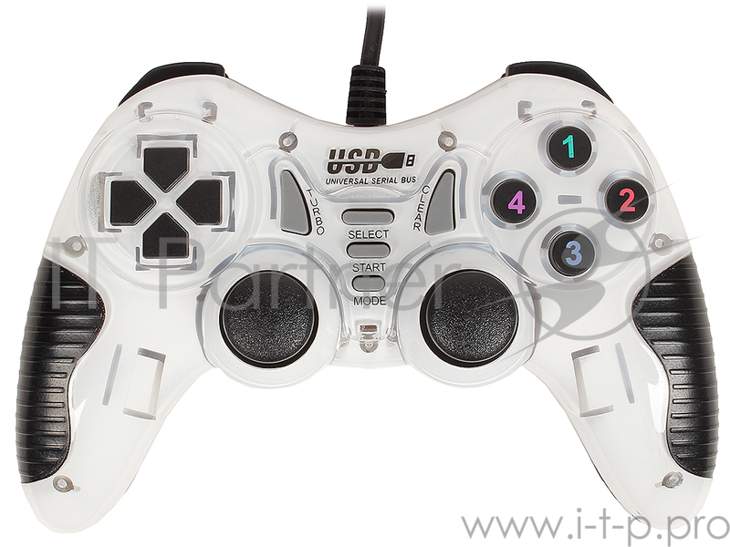 Геймпад 3Cott Single GP-06,14 кнопок, 2 вибро мотора, USB,белый