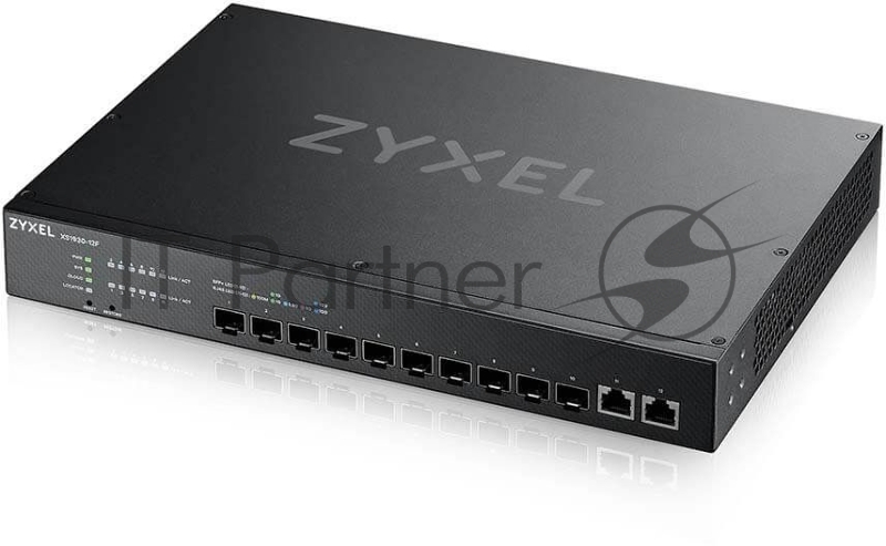 Гибридный мультигигабитный Smart L2+ коммутатор Zyxel NebulaFlex XS1930-12F, rack 19, 10xSFP+, 2xRJ-45: 1/2,5/5/10G, автономное/облачное управление