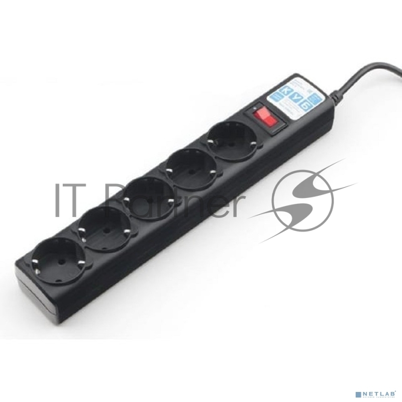 Сетевой удлинитель Powercube SPG5-7M 7м (5 розеток) черный (коробка)