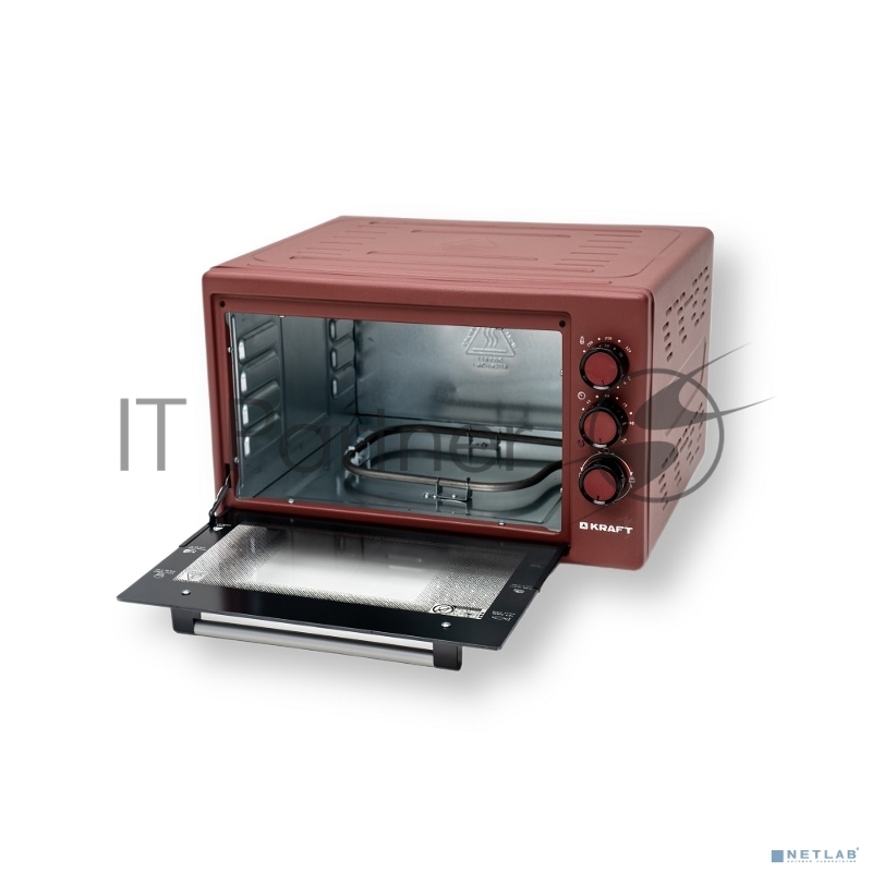 Мини-печь KRAFT KF-MO 3800 R красный