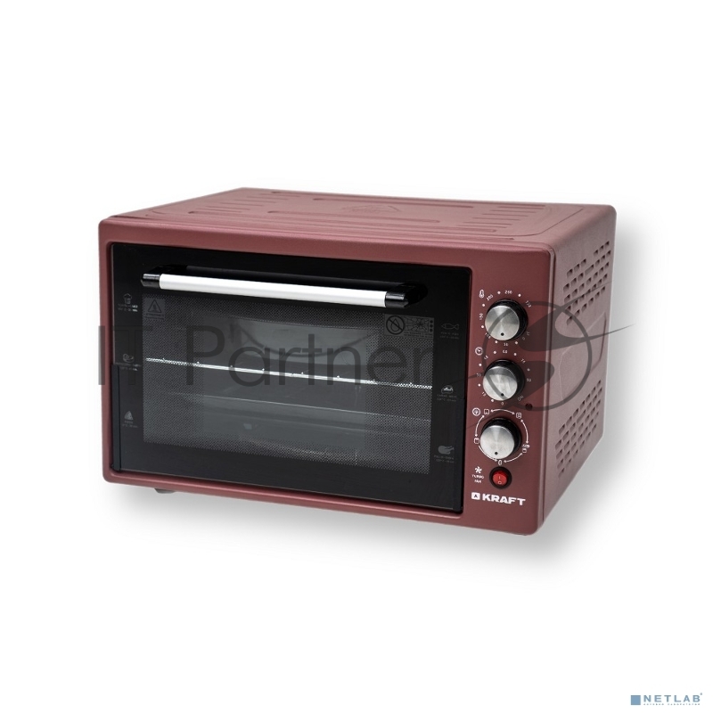 Мини-печь KRAFT KF-MO 3800 R красный