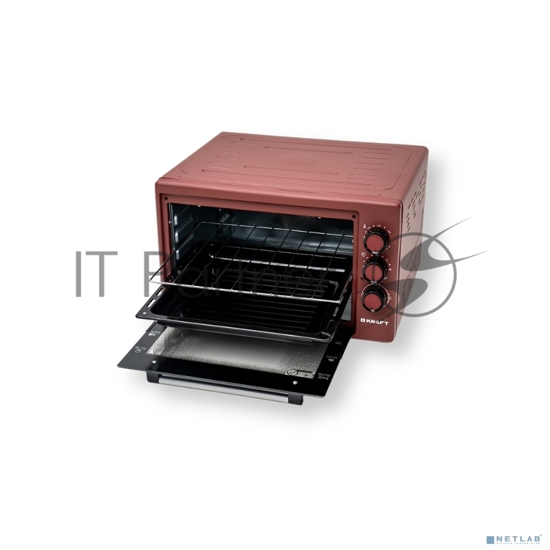 Мини-печь KRAFT KF-MO 3800 R красный