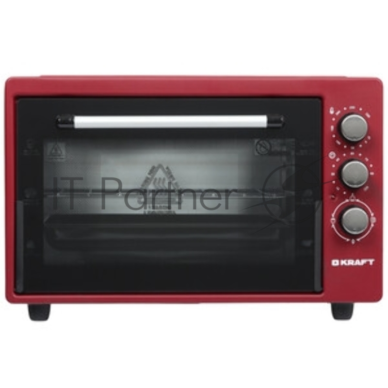 Мини-печь KRAFT KF-MO 3800 R красный