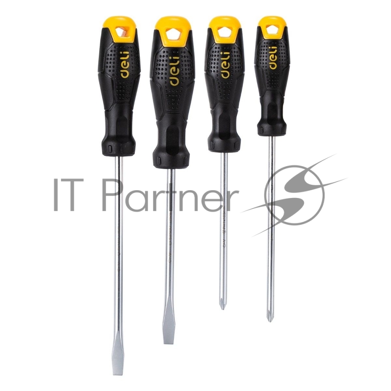 Набор отверток Deli DL620004 4шт SL5x100 + SL6x150 + PH1x100 + PH2x150
