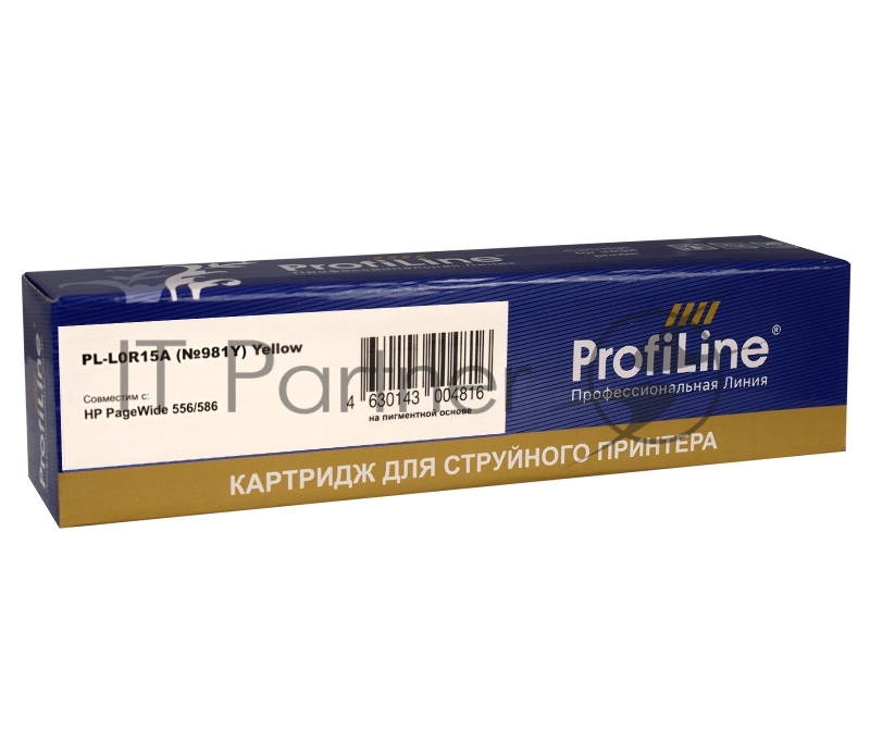 Струйный картридж PL-L0R15A (№981Y) для принтеров HP PageWide 556/586 с чернилами на пигментной основе Yellow 183 мл ProfiLine