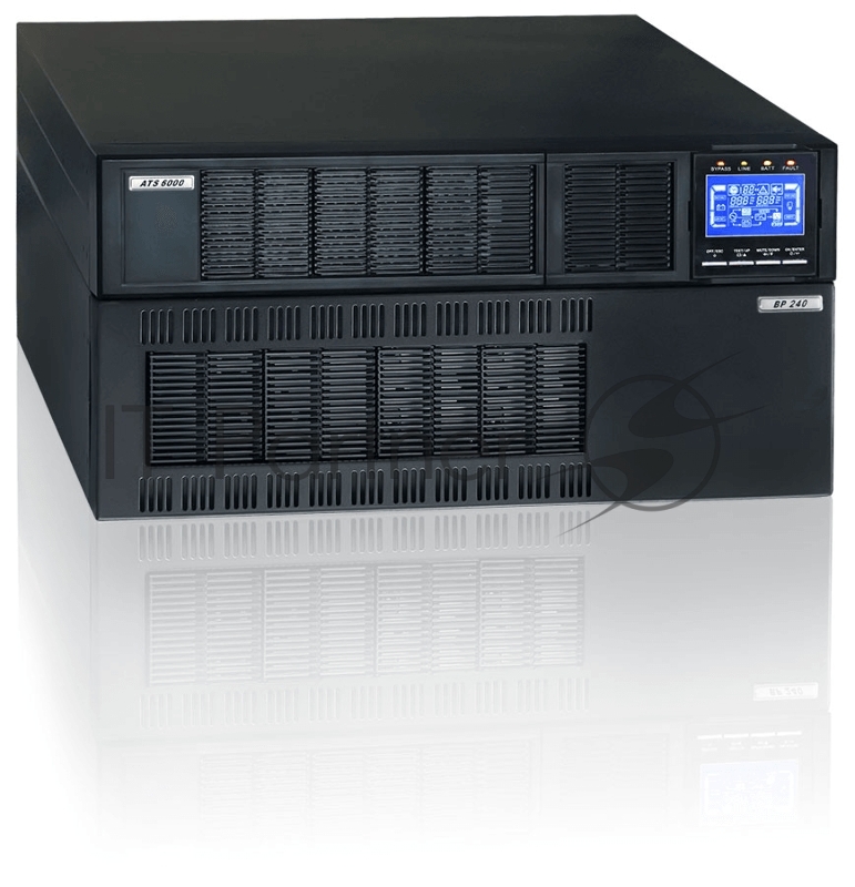 Источник бесперебойного питания 6000 ВА/6000 Вт (on-line, Iзу=4А,внешняя АБ 240В, Rack/Tower) ATS 6000 R-E