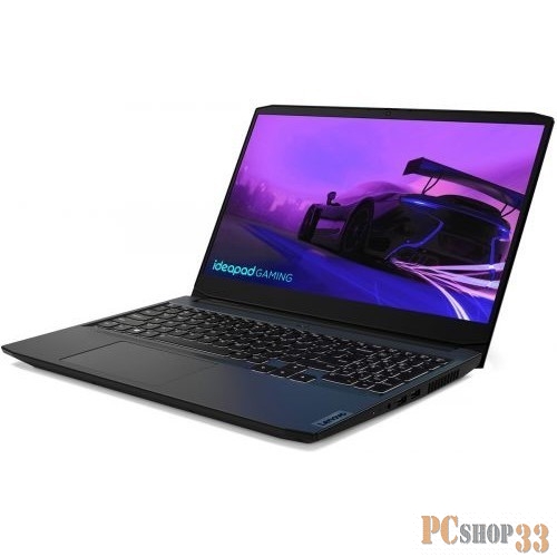 Ноутбук Lenovo IdeaPad Gaming 3 15IHU6 15.6(1920x1080 IPS)/Intel Core i7 11370H(3.3Ghz)/16384Mb/512SSDG GeForce RTX3050(4096Mb)/Cam/BT/WiFi/45 1y/2.25kg/black/noOS + 170W, RU kbd