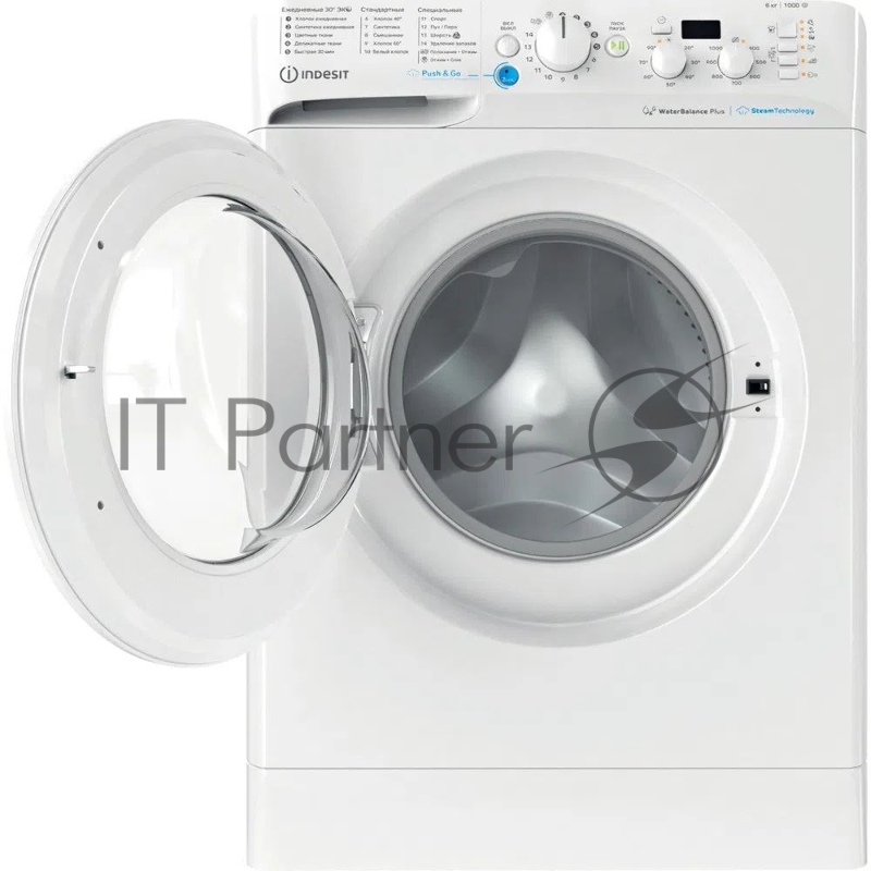 Стиральная машина INDESIT BWSD 61051 1 (ВхШхГ) 85х59,5х42,5см. Загрузка 6 кг. Скорость отжима 1000 об/мин. Класс стирки: A. Класс отжима: C. Класс энергопотребления: А-10%. 16 программ. Тип управления электронно-механический. Цифровой дисплей. Тайме