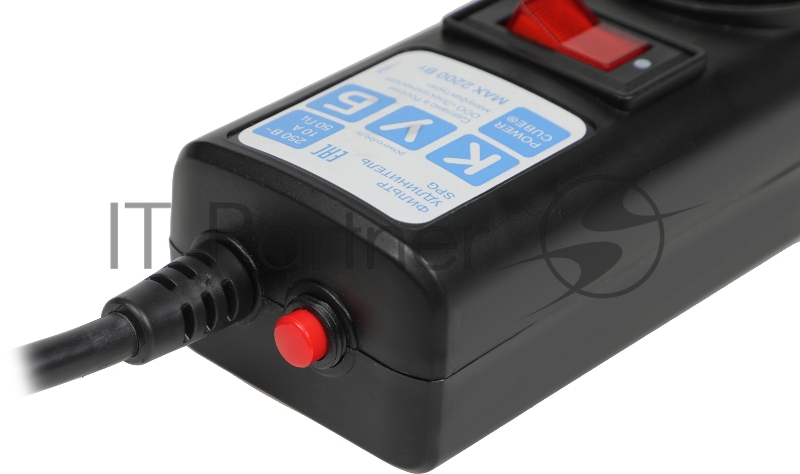 Ф-удлинитель, PC 3м, 5р, черн. 10А, UPS(C14), SPG5-В3