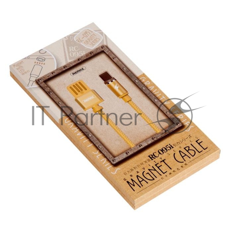 Кабель USB REMAX Gravity 1м. RC-095i 1A, золотой