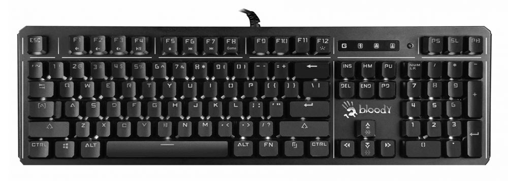 Клавиатура A4 B975 механическая черный USB Gamer LED (подставка для запястий)
