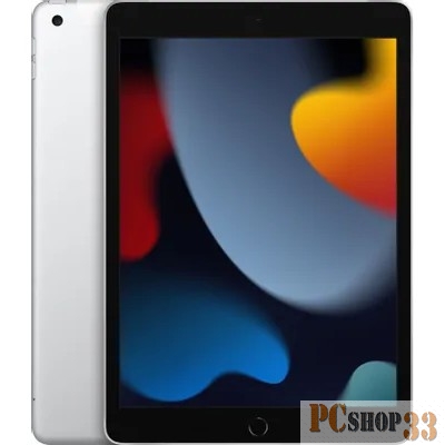 Планшет Apple iPad 2021 A2604 A13 Bionic 6С ROM256Gb 10.2 IPS 2160x1620 3G 4G iOS серебристый 8Mpix 12Mpix BT GPS WiFi Touch 9hr