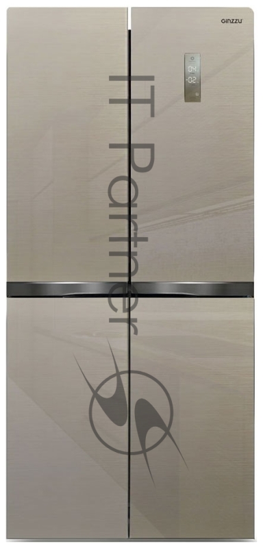 Холодильник NFI-4414, cross door, белое стекло, inverter