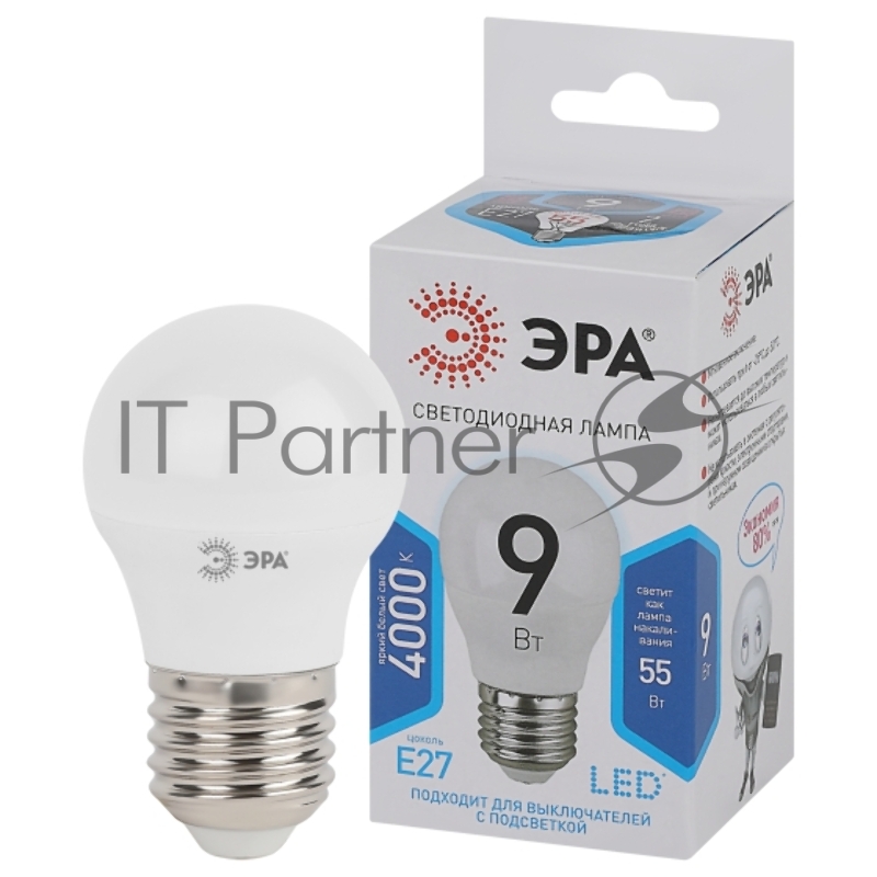 Лампа светодиодная Эра LED P45-9W-840-E27 | Б0029044 | ЭРА