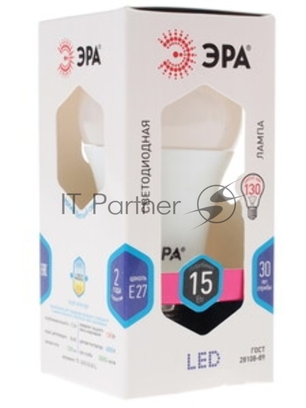 Лампа светодиодная A60-15W-840-E27 R (диод груша 15Вт нейт E27) (10/100/1500) ЭРА Б0046356