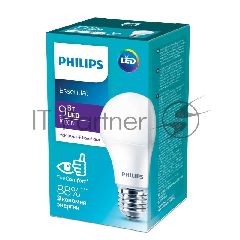 Лампа Philips ESS LEDBulb 9W E27 4000K 230V 1/12