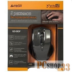 Мышь A4 V-Track G10-810F черный оптическая (2000dpi) беспроводная USB (6but)