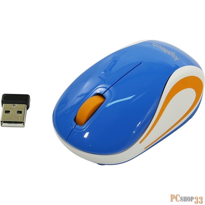 Беспроводная мышь Logitech 910-002733 Mini M187, Blue