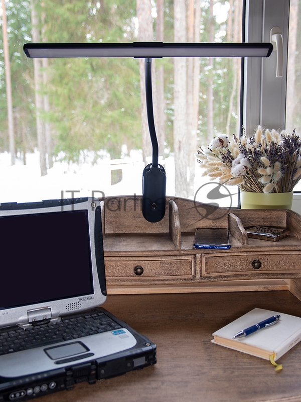 Светильник Lucia FLEX Accu Clip (L555) настольный на прищепке черный 10Вт