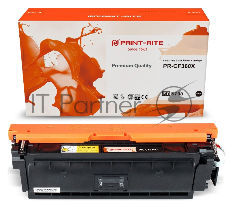 Картридж лазерный Print-Rite TRHGL7BPU1J PR-CF360X CF360X черный (12500стр.) для HP CLJ M552dn/M553dn/M553N/M553x