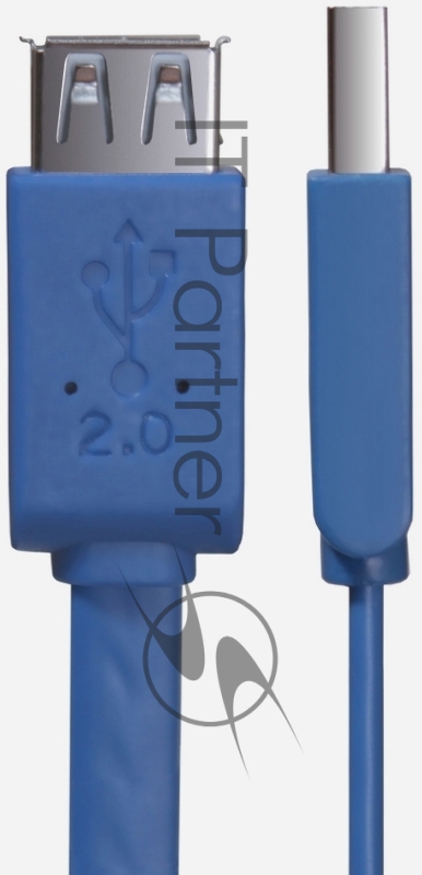 Удлинитель Greenconnect PROF 0.5m USB 2.0, AM/AF, плоский синий, морозостойкий, GCR-UEC2M2-BD-0.5m Greenconnect Удлинитель PROF 0.5m USB 2.0, AM/AF, плоский синий, морозостойкий, GCR-UEC2M2-BD-0.5m