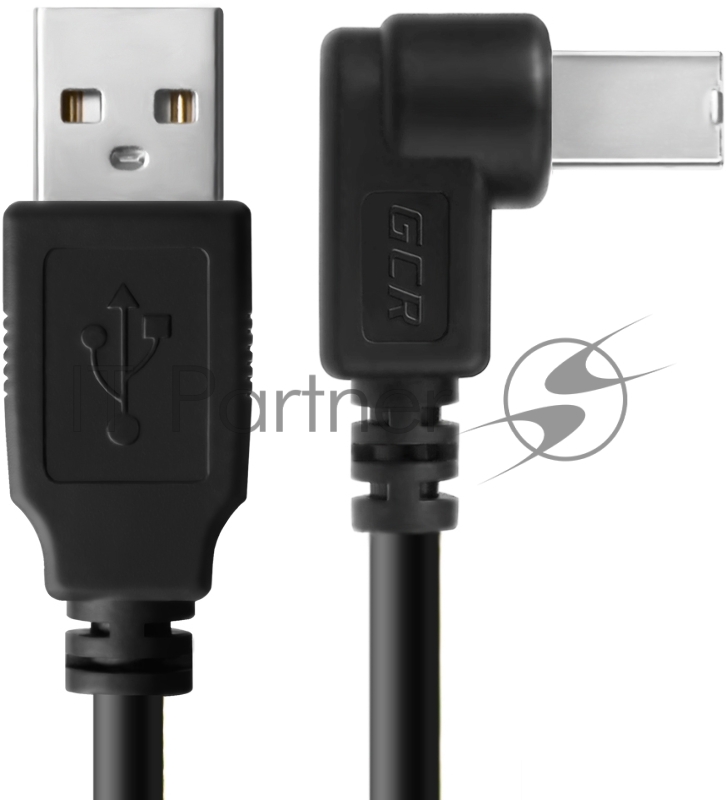 Кабель Greenconnect 1.0m USB 2.0, AM/BM угловой, черный, 28/28 AWG, экран, армированный, морозостойкий, GCR-UPC3M2-BB2S-1.0m Greenconnect Кабель 1.0m USB 2.0, AM/BM угловой, черный, 28/28 AWG, экран, армированный, морозостойкий, GCR-UPC3M2-BB2S-1.0m