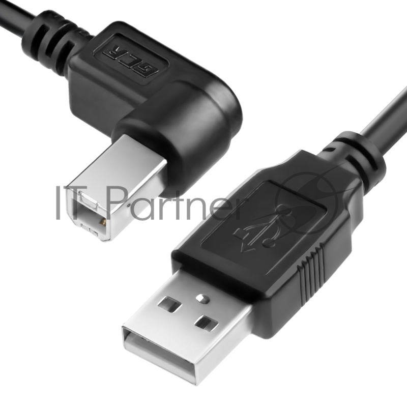 Кабель Greenconnect 1.0m USB 2.0, AM/BM угловой, черный, 28/28 AWG, экран, армированный, морозостойкий, GCR-UPC3M2-BB2S-1.0m Greenconnect Кабель 1.0m USB 2.0, AM/BM угловой, черный, 28/28 AWG, экран, армированный, морозостойкий, GCR-UPC3M2-BB2S-1.0m