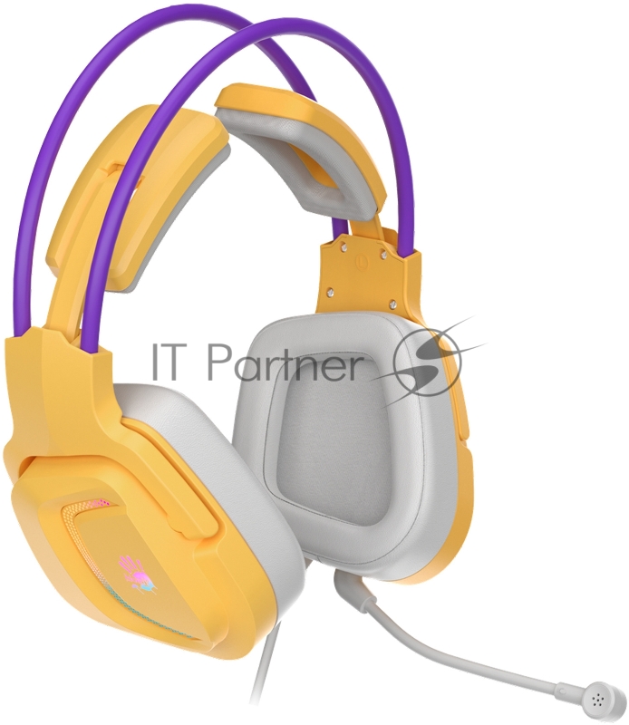 Наушники с микрофоном A4Tech Bloody G575 желтый/фиолетовый (G575 /ROYAL VIOLET/ USB)