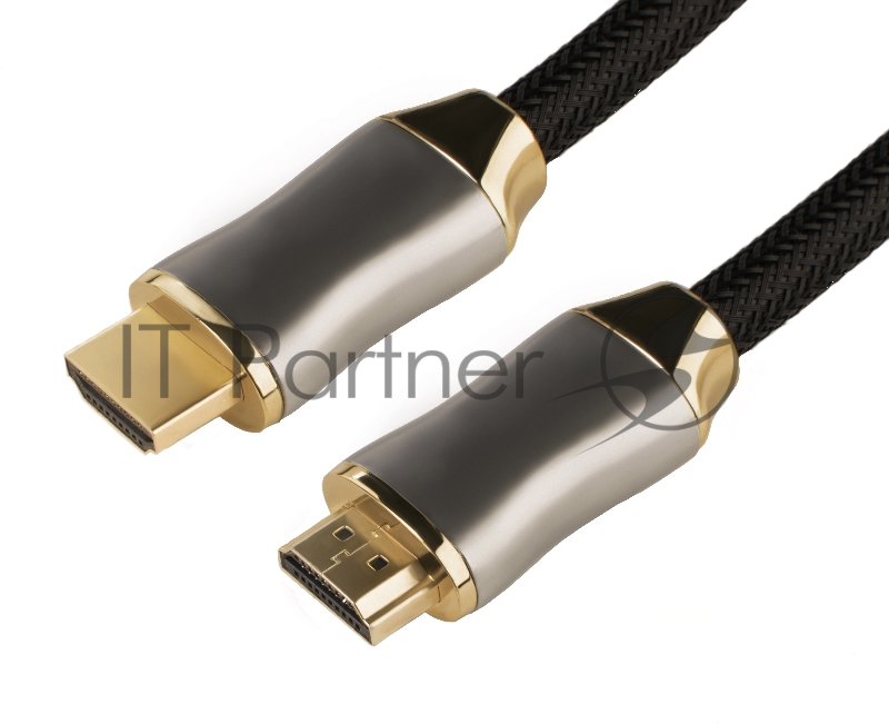 Кабель Greenconnect 10.0m HDMI версия 2.0, HDR 4:2:2, Ultra HD, 4K 60 fps 60Hz/5K*30Hz, 3D, AUDIO, 18.0 Гбит/с, 28/28 AWG, OD7.3mm, тройной экран, черный нейлон, DELUX, GCR-51283 Greenconnect Кабель 10.0m HDMI версия 2.0, HDR 4:2:2, Ultra HD, 4K 60 f