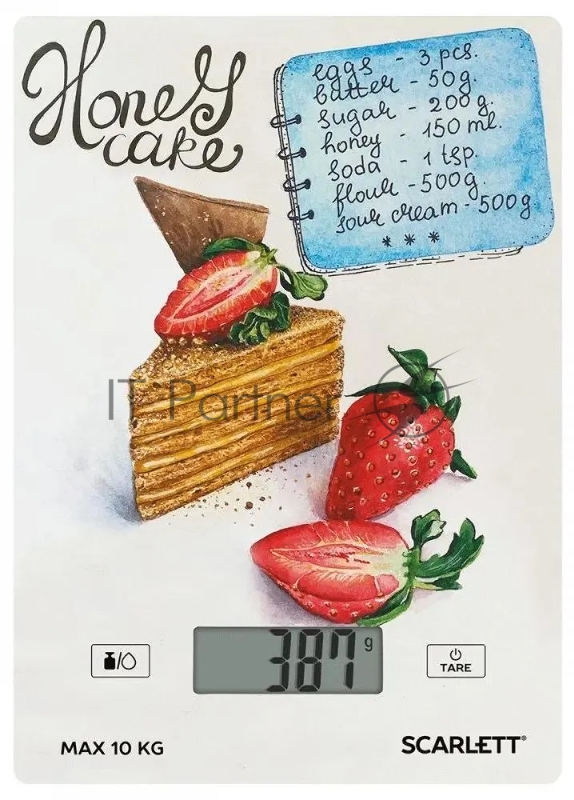 Весы кухонные Scarlett SC-KS57P76 (Медовик)