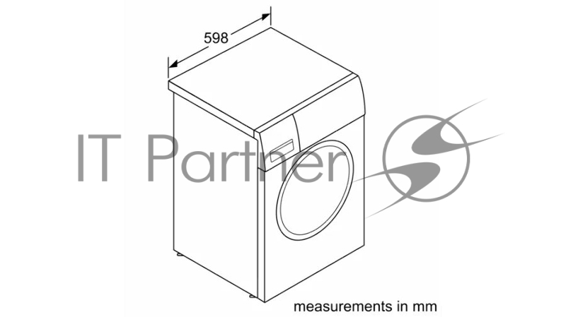 Стиральная машина BOSCH WAV28KH0GC Отдельно стоящая Series 8, загрузка 9 кг, функция Home Connect, EcoSilence, AllergyPlus, i-Dose