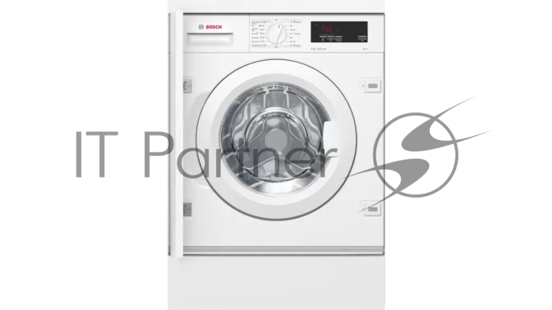 Встраиваемая стиральная машина BOSCH WIW24560GC Series 6, загрузка 8 кг, функция дозагрузки, EcoSilense