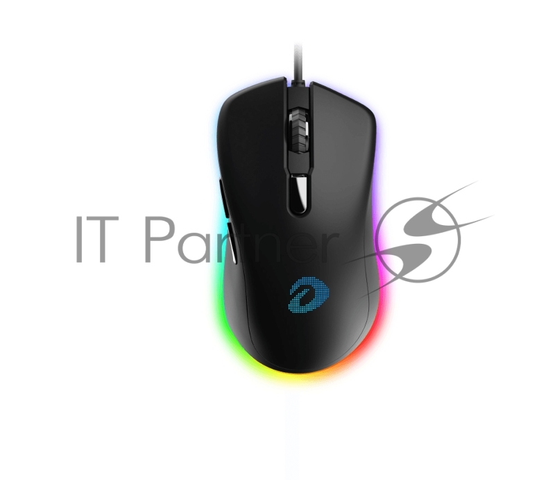 Мышь игровая проводная Dareu EM908 Black (черный), DPI 600-10000, подсветка RGB, USB кабель 1,8м, размер 122.36x66.79x39.83мм