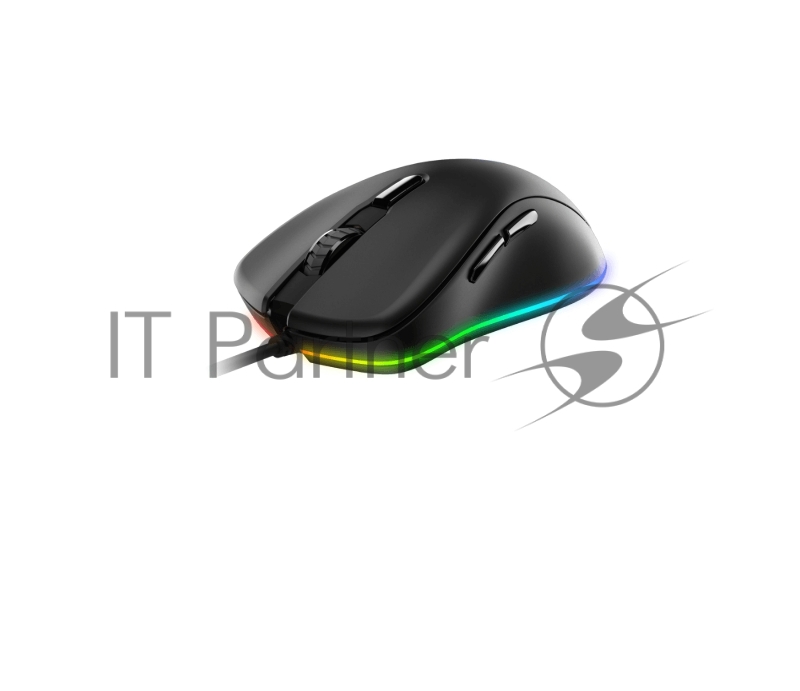 Мышь игровая проводная Dareu EM908 Black (черный), DPI 600-10000, подсветка RGB, USB кабель 1,8м, размер 122.36x66.79x39.83мм