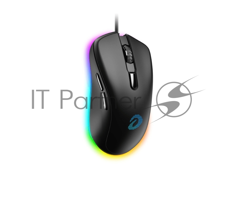 Мышь игровая проводная Dareu EM908 Black (черный), DPI 600-10000, подсветка RGB, USB кабель 1,8м, размер 122.36x66.79x39.83мм