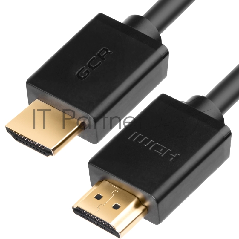 Кабель GCR 5.0m HDMI версия 1.4, черный, OD7.3mm, 30/30 AWG, позолоченные контакты, Ethernet 10.2 Гбит/с, 3D, 4K, GCR-HM410-5.0m, экран