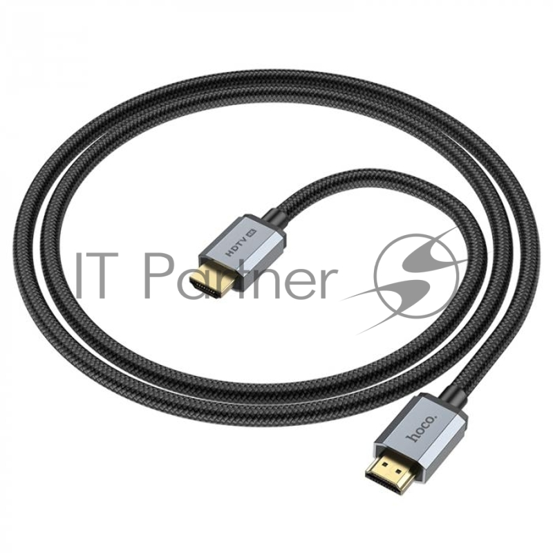 Кабель HDMI HOCO US03 HDTV 2.0 Male to Male 4K HD data cable(L=1M), черный