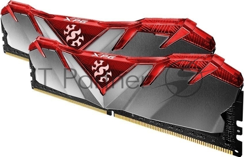 Модуль памяти ADATA 32GB (2x16GB) DDR4 UDIMM, XPG GAMMIX D30, 3200MHz CL16-20-20, 1.35V, Красный Радиатор