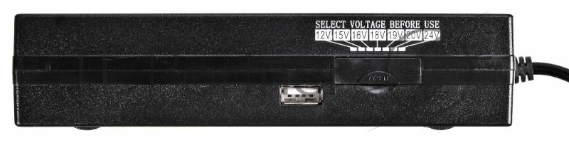 Универсальный адаптер Buro BUM-1129М120, 12V-20V, 110-240В ~3A/50-60Гц, USB: 5B/2A