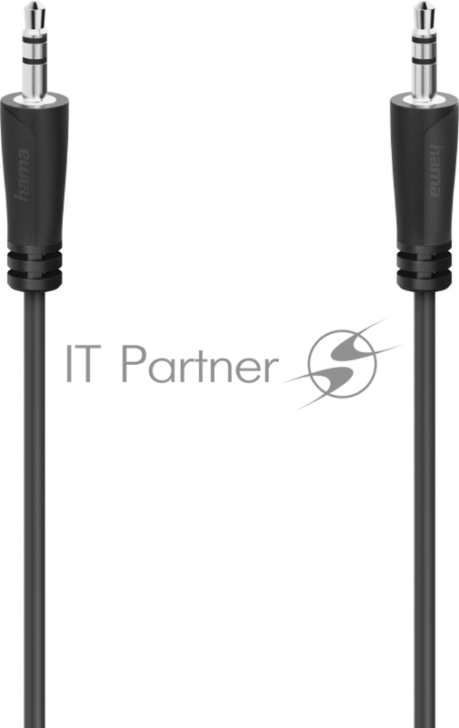 Кабель аудио Hama H-205115 Jack 3.5 (f)/Jack 3.5 (f) 0.75м. черный (уп.:1шт) (00205115)
